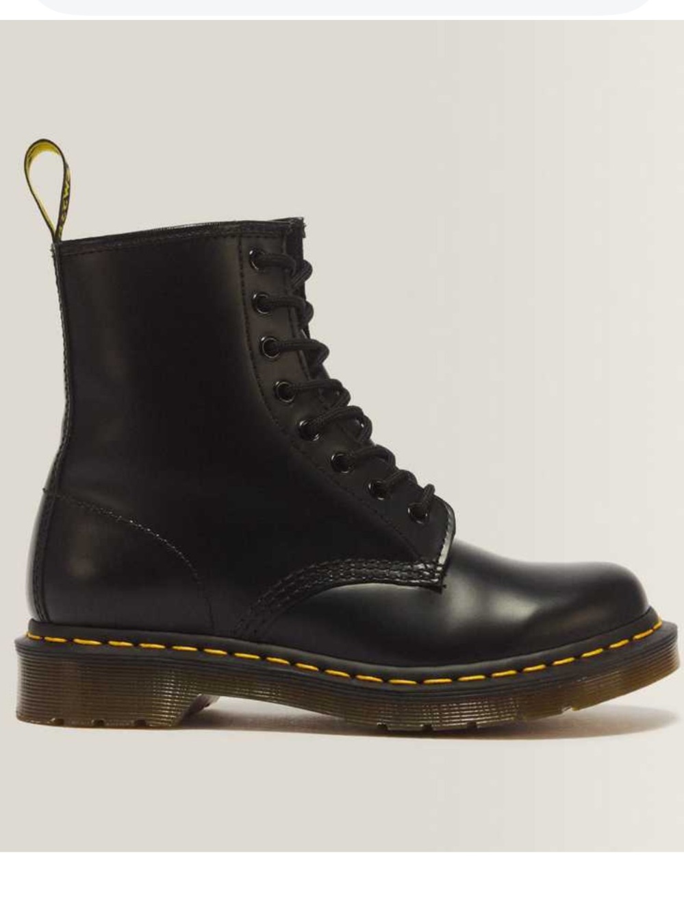Dr. Martens 1460 W 8-Eye Combat Boots Smooth Black Leather Sz 9 Women’s